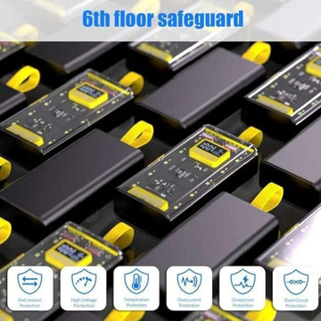 Transparent Power Bank With LED Light | Fast Charging Portable Power Bank With Dual USB Output And Smart Display (20'000mah)