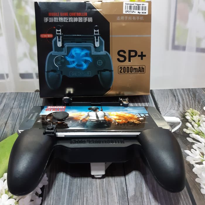SP+ 2000mAh Power Cooling Fan Gamepad Joystick Hand Grip for Phone PUBG