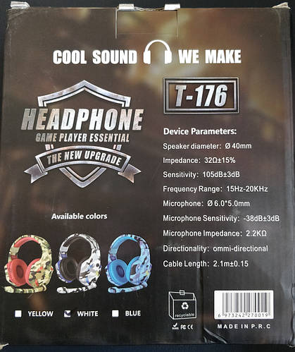 Gaming Headphone T176 Single Pin with Light