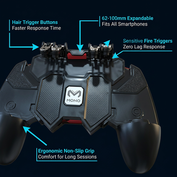 Mobile Gaming Controller Gamepad with Fire Trigger – Joystick Grip for PUBG, Fortnite & FPS Games
