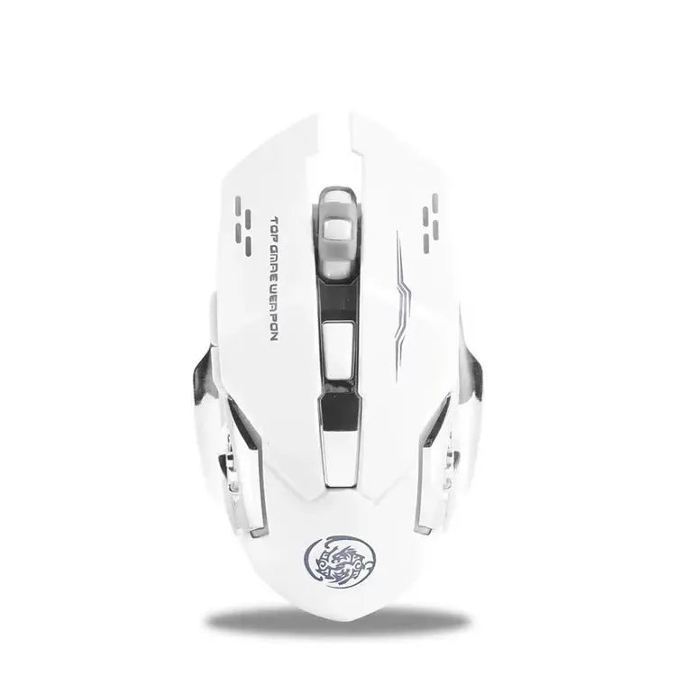 T5 GAMING MOUSE COLORFUL LIGHTING WHITE WIRED GAMING MOUSE