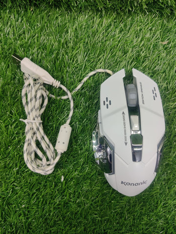 T5 GAMING MOUSE COLORFUL LIGHTING WHITE WIRED GAMING MOUSE