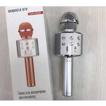 WS-858 Wireless Bluetooth Handheld Portable Karaoke Mic Speaker KTV Microphone