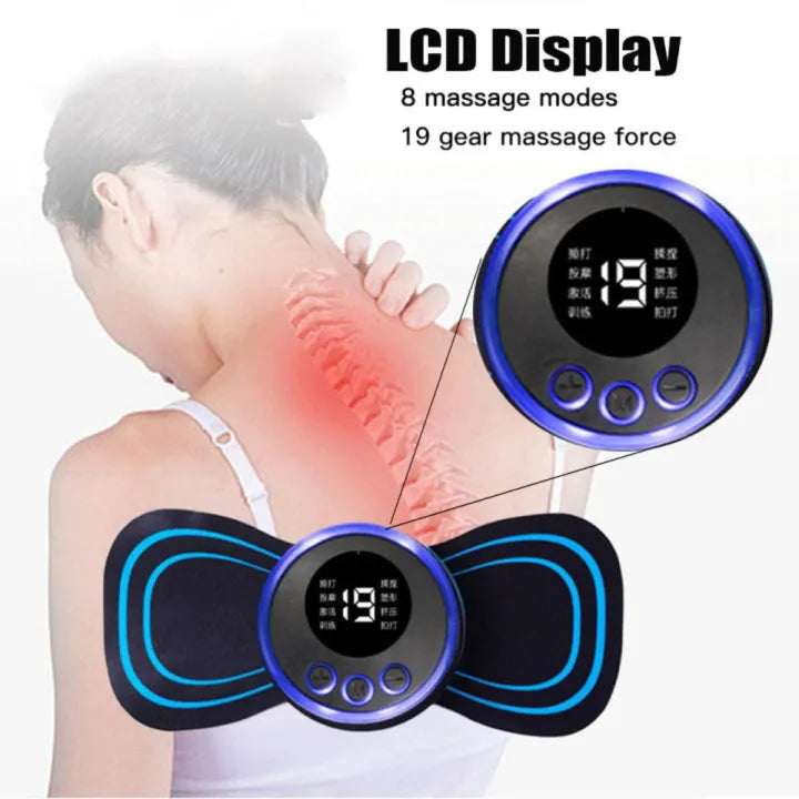EMS Mini Body Massager Pulse Neck Pain Relief EMS Butterfly