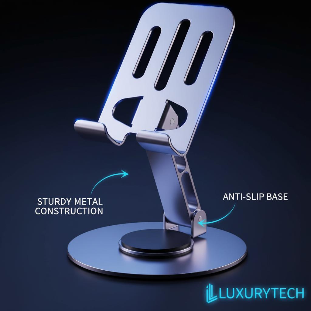 Metal Mobile Holder – 360° Rotatable Stand with Carbon Steel Plate