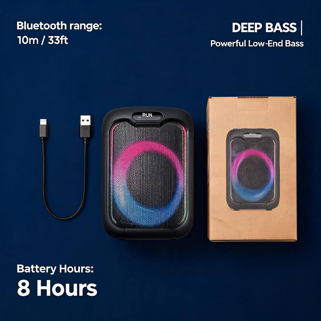 Mini Bass LED Speaker
